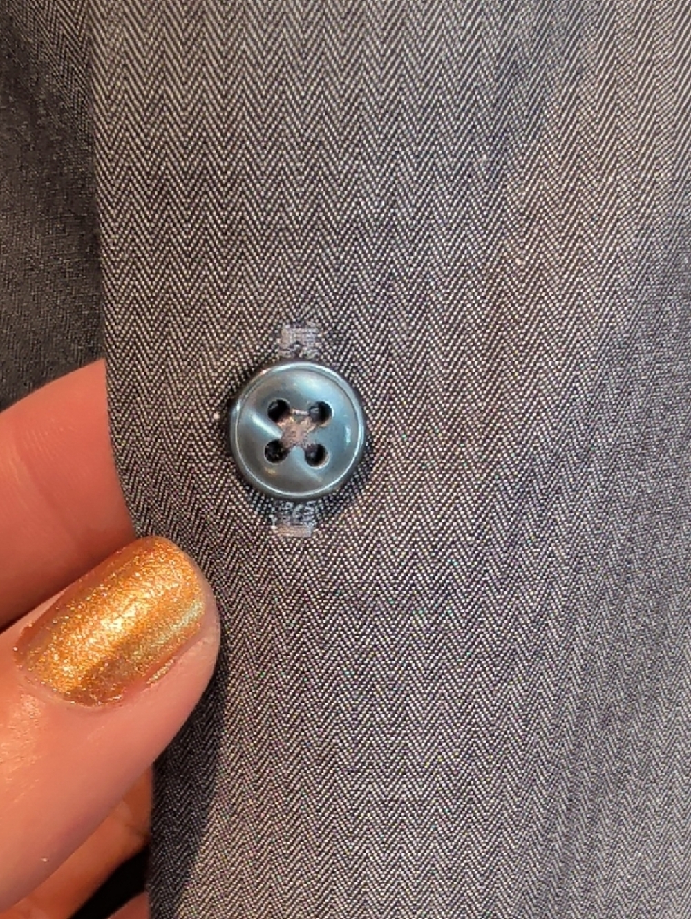 Calvin Klein Men's Steel Grey Button-Down Dress Shirt - Picture 6 of 7